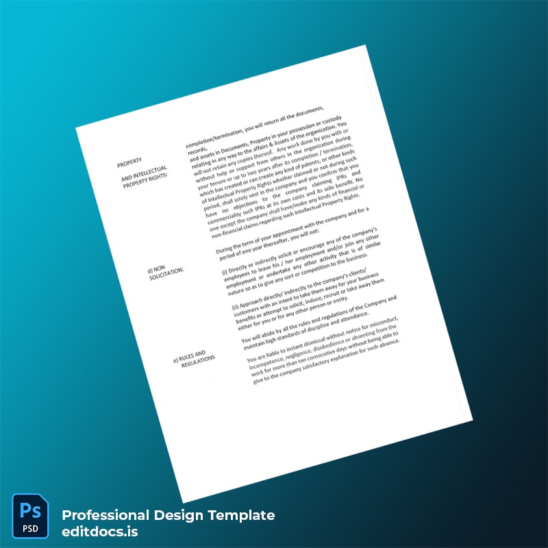 Editable Appointment Letter Template in Word and PDF formats page 3 Page Preview - EditDocs