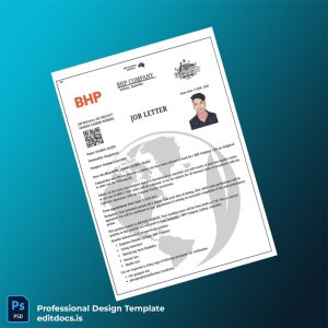 Editable Australia BHP Company Employment Verification Letter Template (Word&PDF) Page Preview - EditDocs
