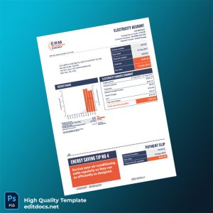 Australia ERM Power Retail Pty Ltd Editable Electricity Bill Template in Word and PDF formats