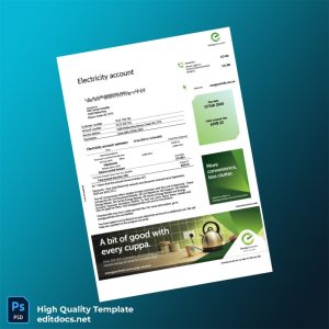 Australia EnergyAustralia Editable Utility Bill Template in Word and PDF formats