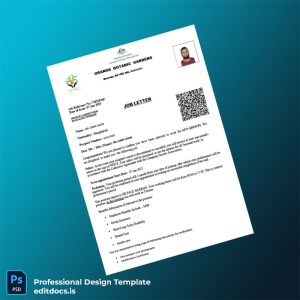 Editable Australia Orange Botanic Gardens Employment Verification Letter Template (Word&PDF) Page Preview - EditDocs
