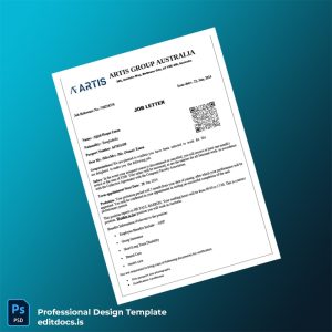 Editable Australia Paul Barron Employment Verification Letter Template (Word&PDF) Page Preview - EditDocs