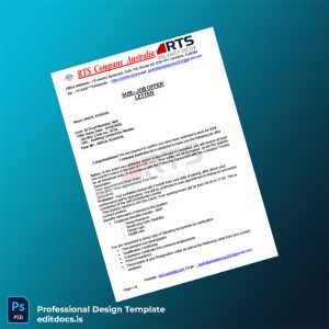 Editable Australia RTS Company Employment Verification Letter Template (Word&PDF) Page Preview - EditDocs