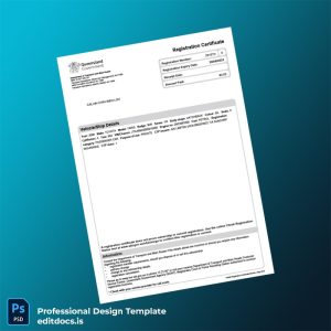 Editable Australia Registration Certificate Template (Word&PDF) Page Preview