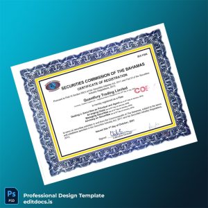 Editable Bahamas Securities Commission Registration Certificate Template (Word&PDF) Page Preview - EditDocs