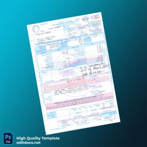 Bangladesh Dhaka Electric Supply Company Limited Editable Electricity Bill Template in Word and PDF formats
