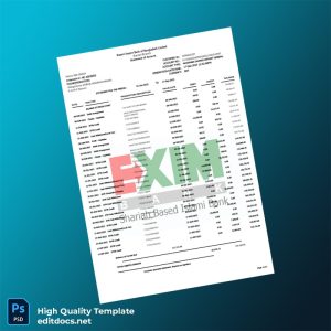 Bangladesh Export Import Bank of Bangladesh Limited Bank Statement Template in Word and PDF formats