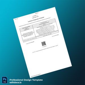 Editable Bangladesh Ministry of Agriculture Registration Certificate Template (Word&PDF) Page Preview - EditDocs