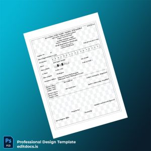 Editable Bangladesh Office of the Birth and Death Registrar Birth Registration Certificate Template (Word&PDF) Page Preview - EditDocs