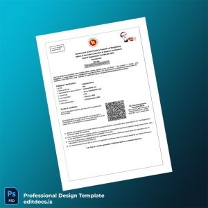 Editable Bangladesh Office of the Chief Controller of Imports and Exports Import Registration Certificate Template in Word and PDF format Page Preview