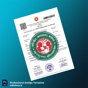 Editable Bangladesh Office of the Registrar Birth Certificate Template (Word&PDF) Page Preview - EditDocs