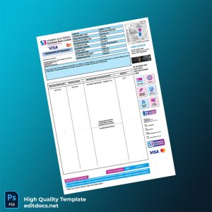 Bangladesh Southeast Bank Credit Card Statement Template in Word and PDF formats