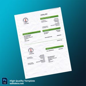 Bangladesh Titas Gas Editable Gas Bill Template in Word and PDF formats