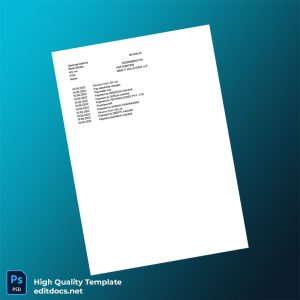 Bank Statement August-Imp Template in Word and PDF formats