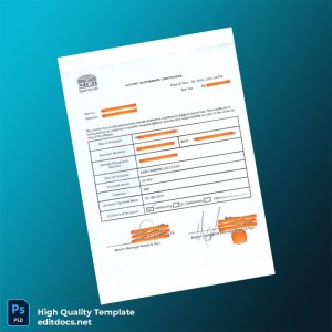 Bank Statement Sample - B Template in Word and PDF formats