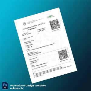 Editable Brazil Chainsaw Carrying License Registration Certificate Template (Word&PDF) Page Preview - EditDocs