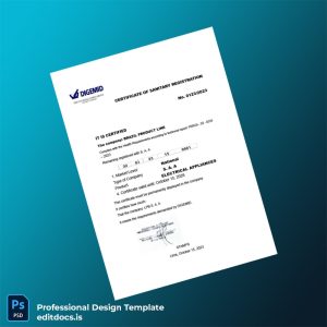 Editable Brazil Ministry of Health Sanitary Registration Certificate Template (Word&PDF) Page Preview - EditDocs