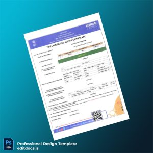Editable Business Registration Certificate Template (Word&PDF) Page Preview - EditDocs