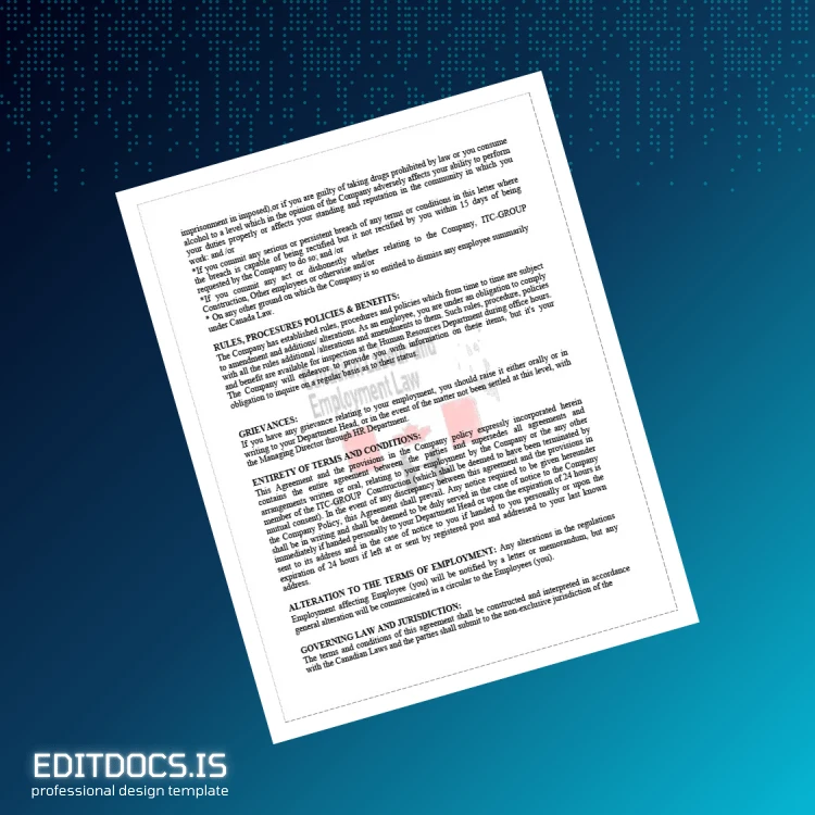 Editable Canada ITC-Group Construction Employment Verification Letter Template in Word and PDF formats page 5 Page Preview - EditDocs