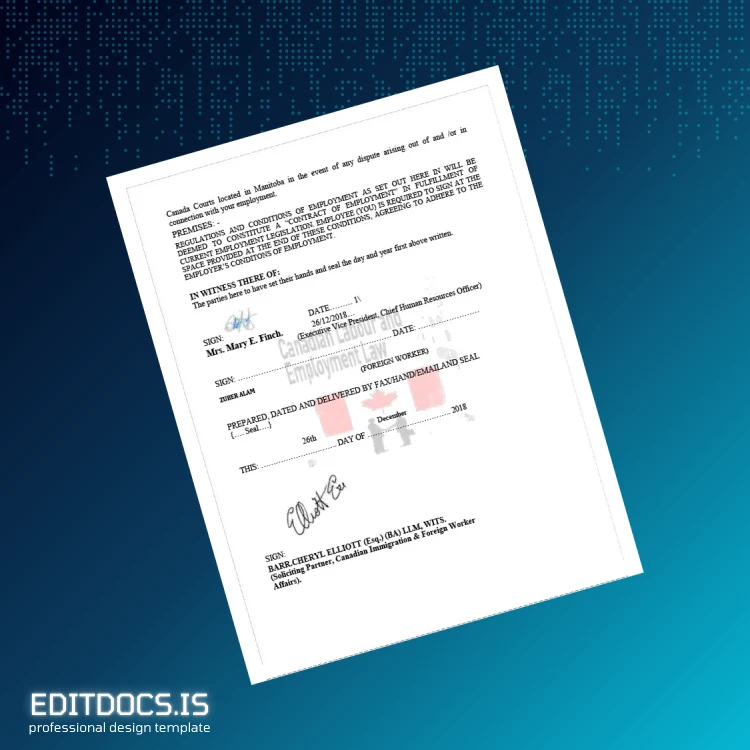 Editable Canada ITC-Group Construction Employment Verification Letter Template in Word and PDF formats page 6 Page Preview - EditDocs