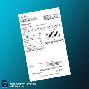 Canada Alectra Utilities Corporation Editable Utility Bill Template in Word and PDF formats