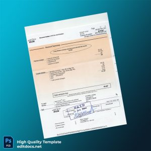 Canada Bell Editable Utility Bill Template in Word and PDF formats