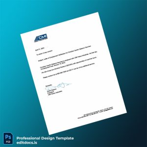 Editable Canada CMI Heavy Industries Employment Verification Letter Template (Word&PDF) Page Preview - EditDocs