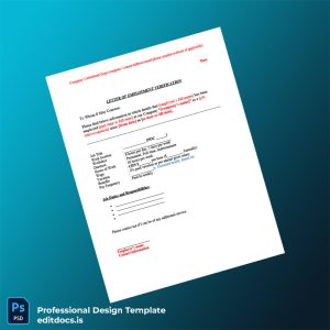 Editable Canada Employment Verification Letter Template (Word&PDF) Page Preview - EditDocs