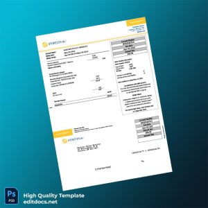 Canada Fortis BC Editable Electricity Bill Template in Word and PDF formats