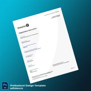 Editable Canada Ministry of Public and Business Service Delivery Business Name Registration for a Sole Proprietorship Template in Word an Page Preview - EditDocs