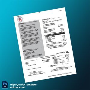 City Of Austin Editable Utility Bill Template in Word and PDF formats