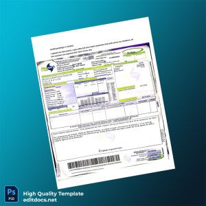 Colombia Alcanos De Colombia S A E S P Editable Utility Bill Template in Word and PDF formats