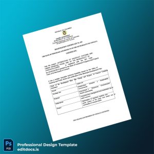 Editable Colombia Municipality of Consacá Project Bank Registration Certificate Template (Word&PDF) Page Preview - EditDocs