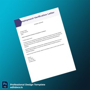 Editable Company Name Employment Verification Letter Template (Word&PDF) Page Preview - EditDocs