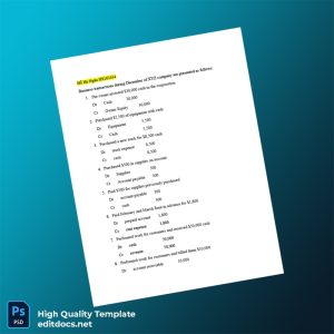 Editable Business Journal Entries Guide Template in Word and PDF formats