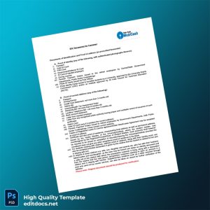 Editable Identity Document Template in Word and PDF formats