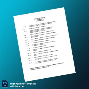 Editable Worksheet Template in Word and PDF formats