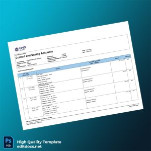 Egypt QNB Bank Statement Template in Word and PDF formats