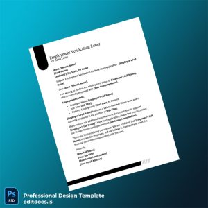 Editable Employment Verification Letter for Bank Loan Template (Word&PDF) Page Preview - EditDocs