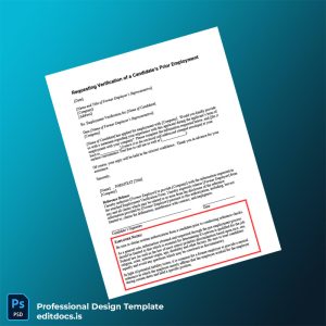 Editable Employment Verification Request Letter Template (Word&PDF) Page Preview - EditDocs