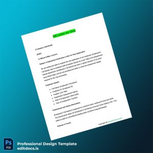 Editable Employment Verification for Visa Letter Template (Word&PDF) Page Preview - EditDocs
