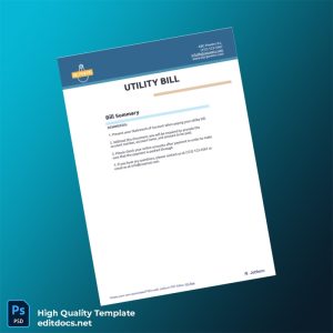 Estonia Editable Utility Bill Template in Word and PDF formats