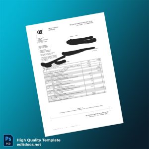 France Crédit Agricole Bank Statement Template in Word and PDF formats