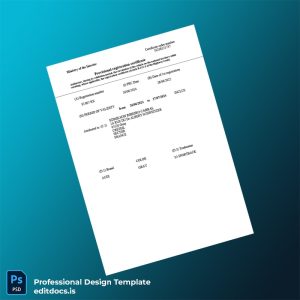 Editable France Provisional Registration Certificate Template (Word&PDF) Page Preview - EditDocs