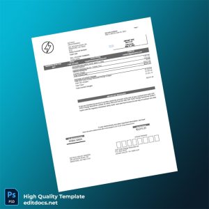 GDF SUEZ Energy Resources Editable Utility Bill Template in Word and PDF formats