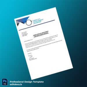 Editable Ghana UNDER CITY ENTERTAINMENT ENTERPRISE Employment Verification Letter Template (Word&PDF) Page Preview - EditDocs