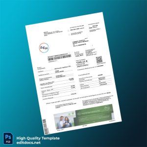 Greece Editable Utility Bill Template in Word and PDF formats