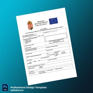 Editable Hungary Authority Registration Certificate Template (Word&PDF) Page Preview