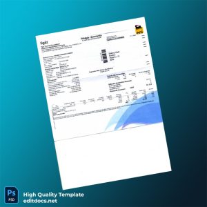 Hungary TIG Z Zrt Editable Utility Bill Template in Word and PDF formats