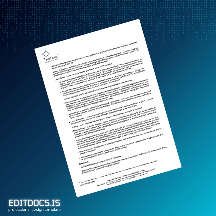 Editable India Aman Singla Employment Verification Letter Template in Word and PDF formats page 5 Page Preview - EditDocs